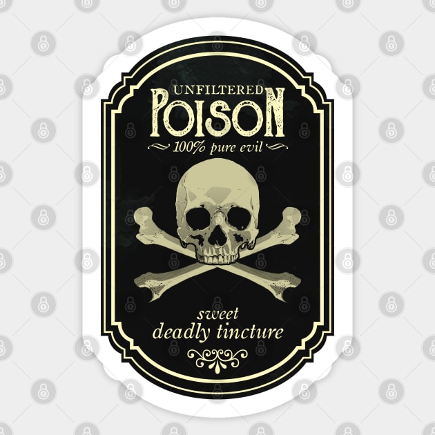 Skull And Crossbone Poison label Sticker by ArtUrzzz